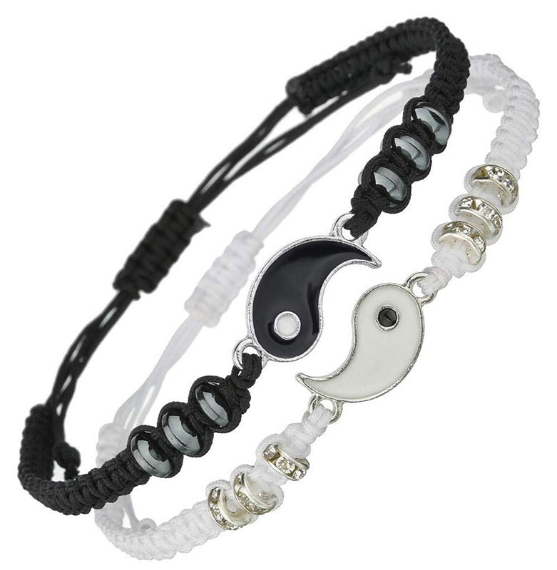 FREE Today: Everlasting Friendship Love Couple Yin Yang Necklace Bracelets Set FREE FREE 1