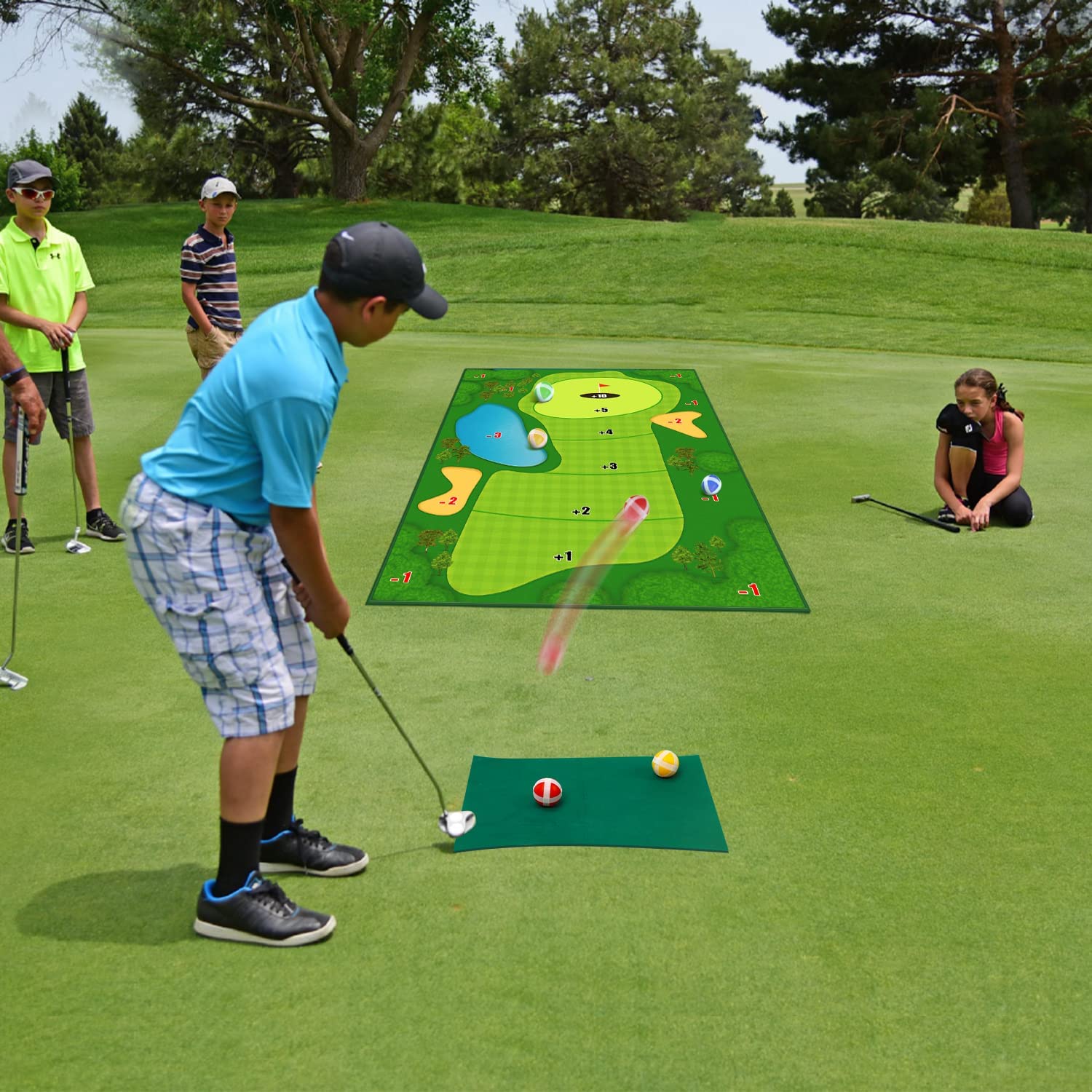 Juego de golf Chipping de Fidtoy con pelotas adhesivas para la diversión familiar