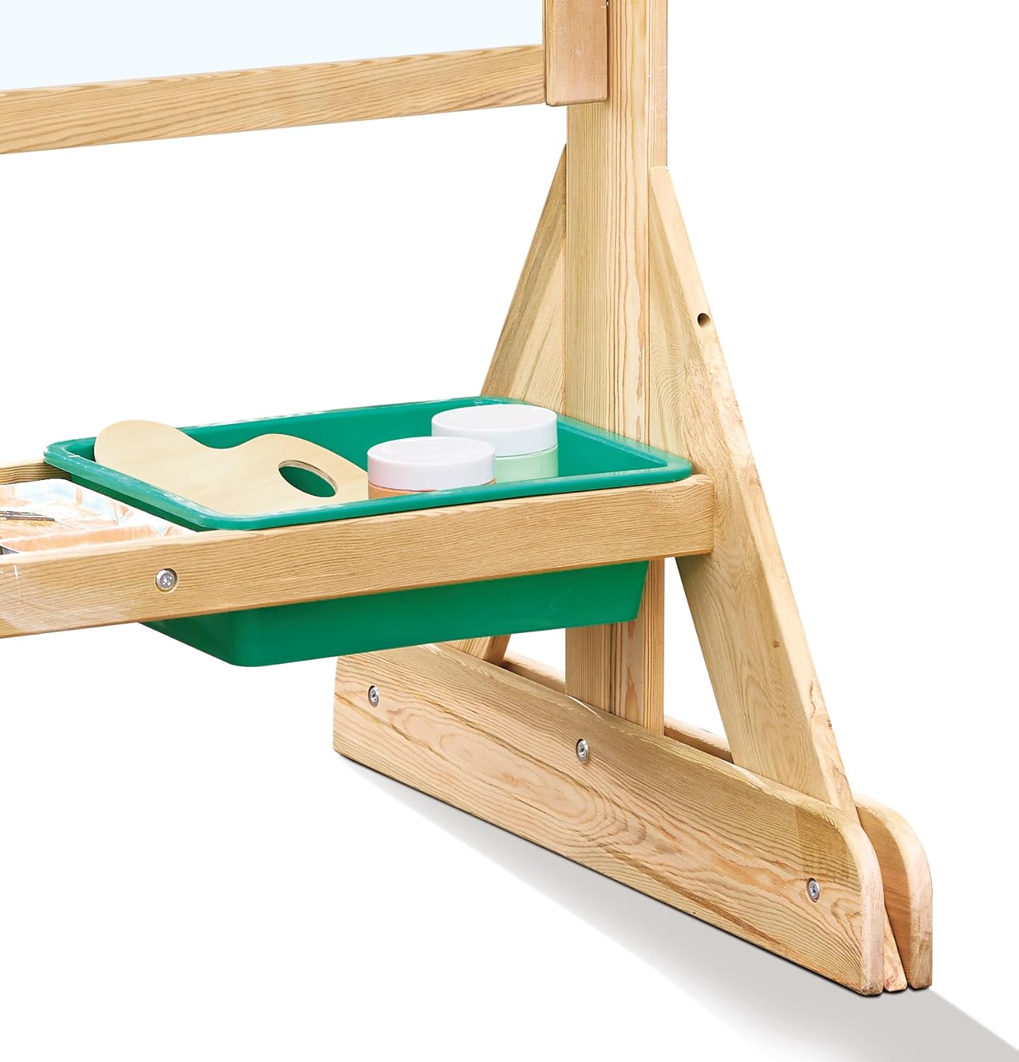 Fidtoy Wooden Outdoor Art Easel for Kids Double Sided Painting Set
