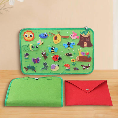 Montessori Toy Early Education Portable Hand Eye Coordination Busy Board Set Insect