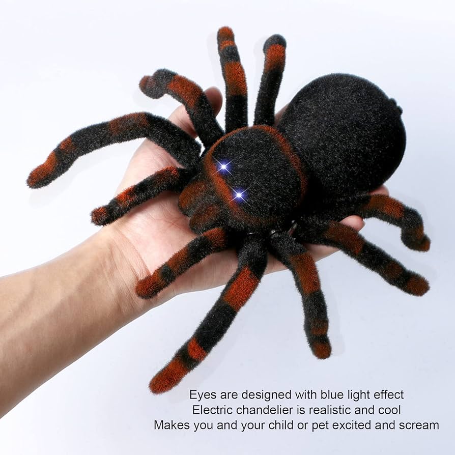 Fidtoy Juguete de Tarántula Araña con Control Remoto – Araña Realista en Movimiento para Niños Mayores de 8 Años