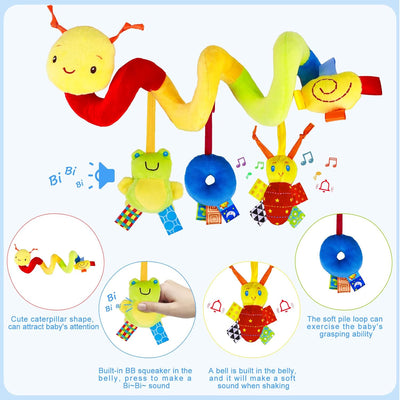 Fidtoy BusyBugg Sensory Stroller and Crib Toy for Babies 0-6 Months