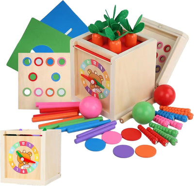 Boîte multifonctionnelle Montessori 6 en 1 pour l'éveil et l'intelligence