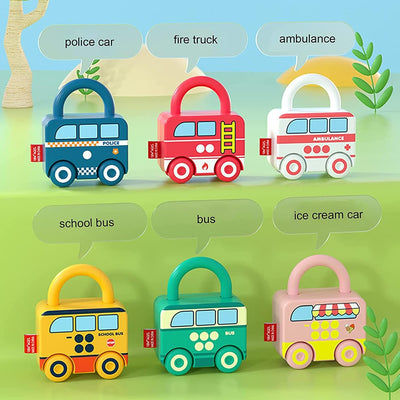 Fidtoy Unlock Train Team – Multiple Train Carriage With Locks for Kids