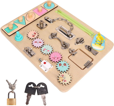 Dementia Fidget Board Toy, Relax Latches Locks Sensory Board Toy for Alzheimer Disease