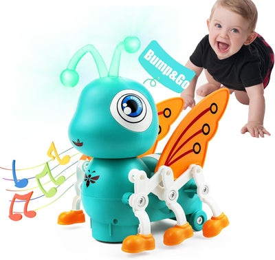 Jouet musical Fidtoy en forme d'abeille avec lumières et rotation à 360°