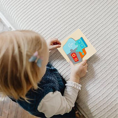 Rompecabezas de madera Fidtoy Shape & Learn para niños pequeños. Aprendizaje temprano Montessori.