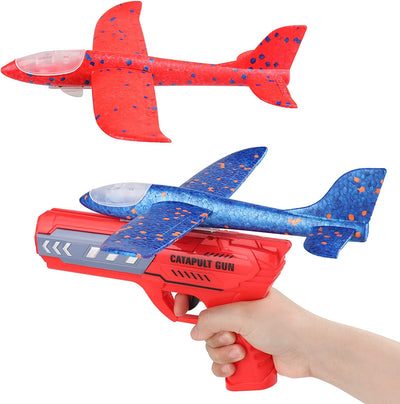 Ensemble de jouets lanceur d'avion en mousse Fidtoy pour enfants, jeu de planeur en extérieur