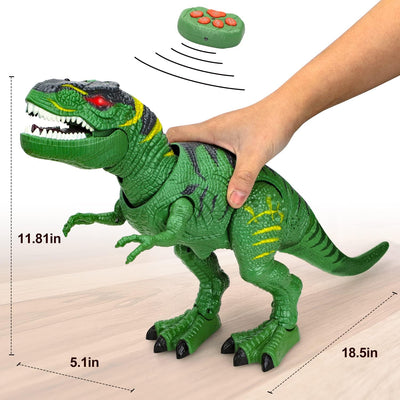 Fidtoy Remote Control T-Rex Dinosaur Toy with Mist Spray for Kids