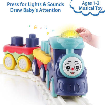 Fidtoy Train Musical avec Blocs de Construction pour Tout-petits