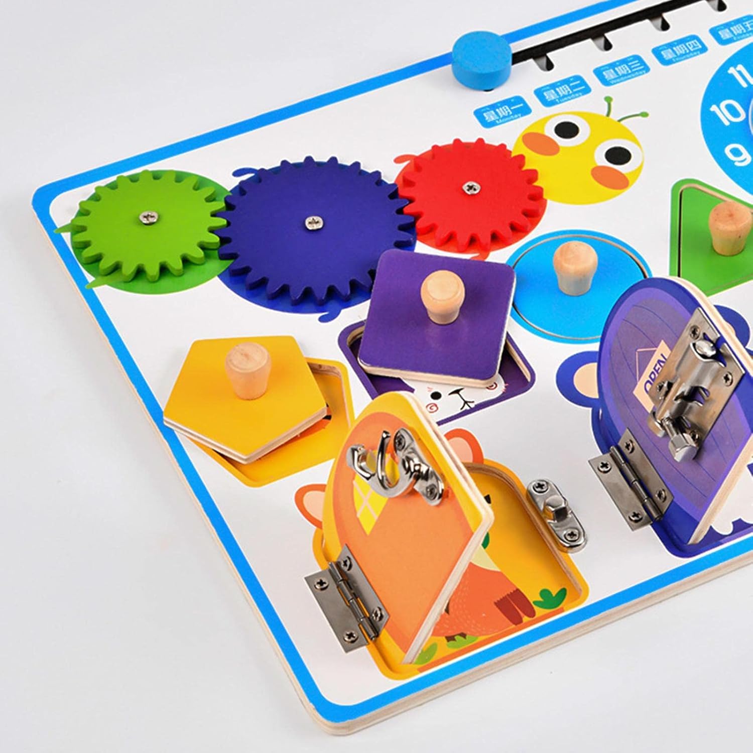 Tableros de madera, cierres, tableros de actividades de madera, tableros ocupados, tablero sensorial para niños, tablero sensorial, cierres, tablero, juguetes de aprendizaje Homraa