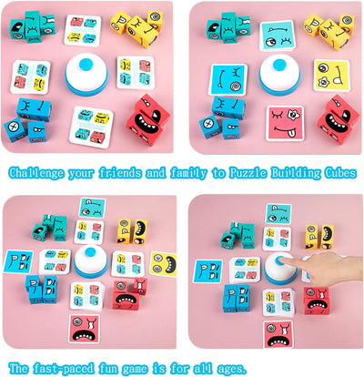 Fidtoy Wooden Facial Expression Matching Game – Educational Memory & Logic Puzzle Toy for Kids Ages 3+