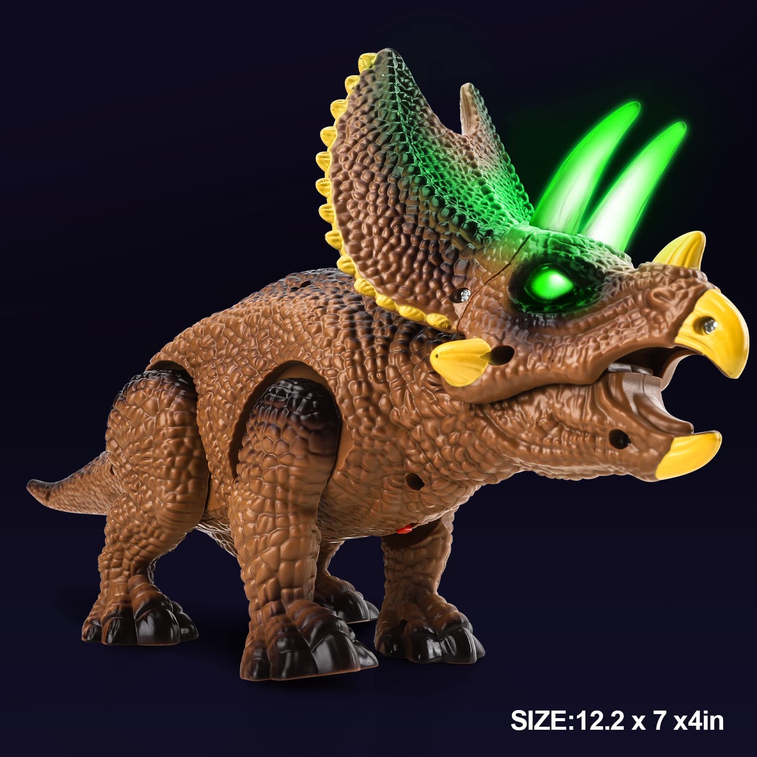 Fidtoy, jouet dinosaure télécommandé pour enfants avec lumières et rugissement