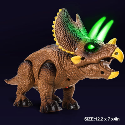 Fidtoy, jouet dinosaure télécommandé pour enfants avec lumières et rugissement