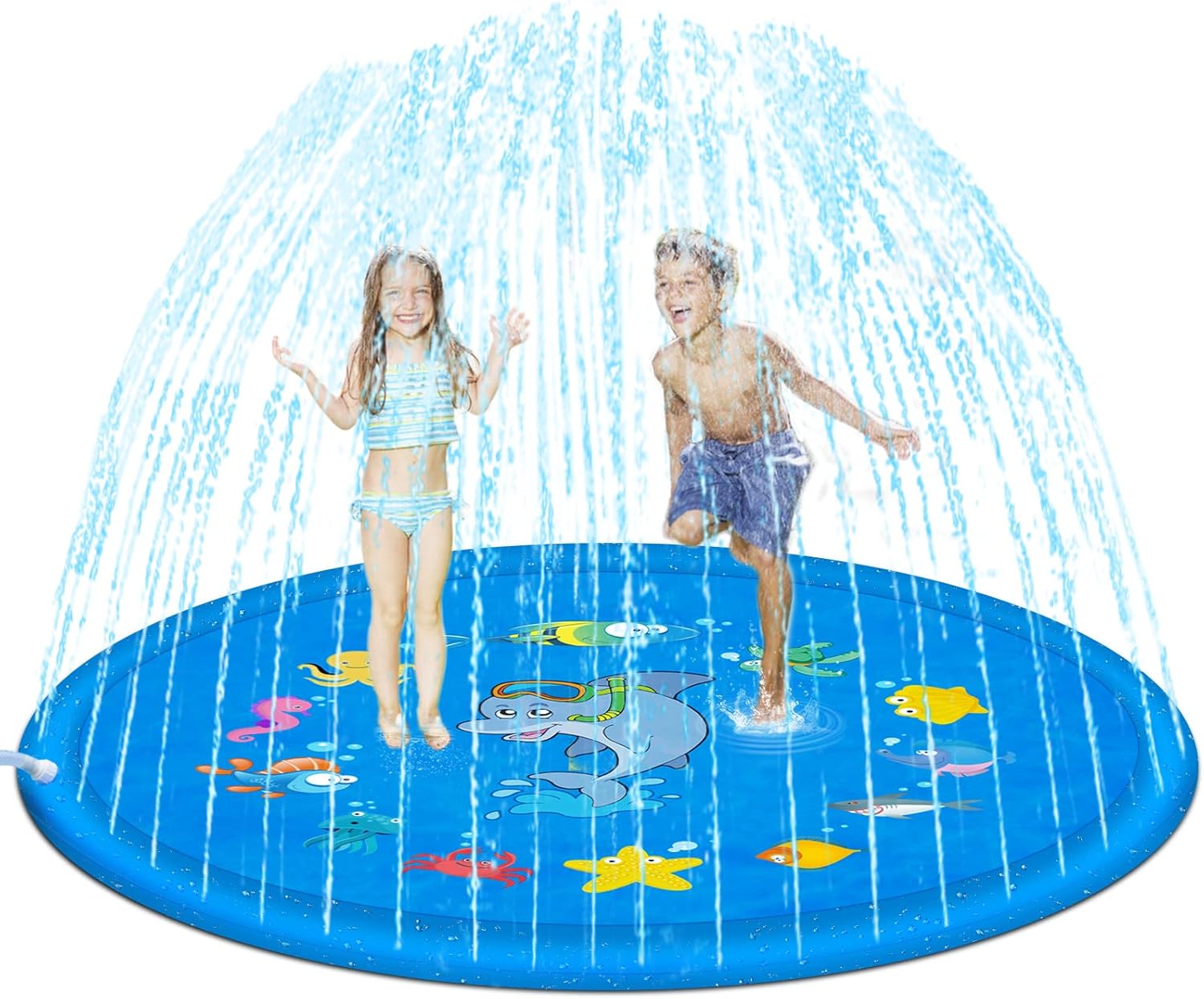 Fidtoy Sunshine Splash Pad for Kids – Outdoor Water Play Mat for Toddlers & Children
