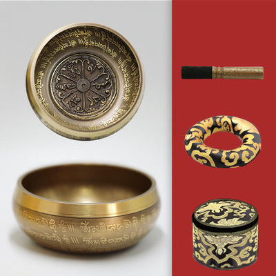 Buddha Stones Tibetan Meditation Sound Bowl Handcrafted for Healing and Mindfulness Singing Bowl Set Singing Bowl buddhastoneshop 7