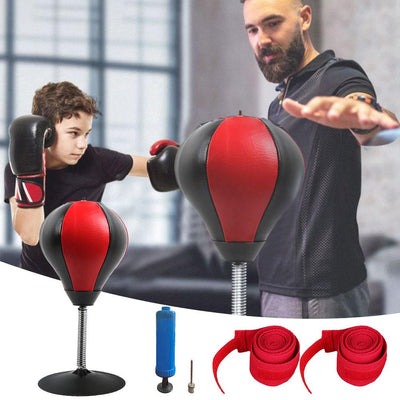 Fidtoy Sac de frappe de table – Sac de boxe à ventouse pour le bureau
