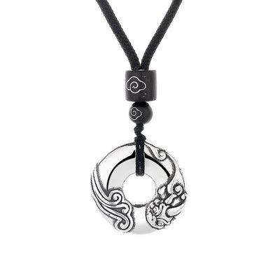 Buddha Stones PiXiu Peace Buckle Copper Wealth Necklace Pendant Necklaces & Pendants BS 4