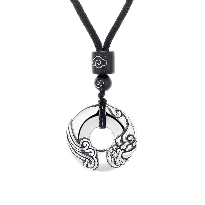 Buddha Stones PiXiu Peace Buckle Copper Wealth Necklace Pendant Necklaces & Pendants BS 4