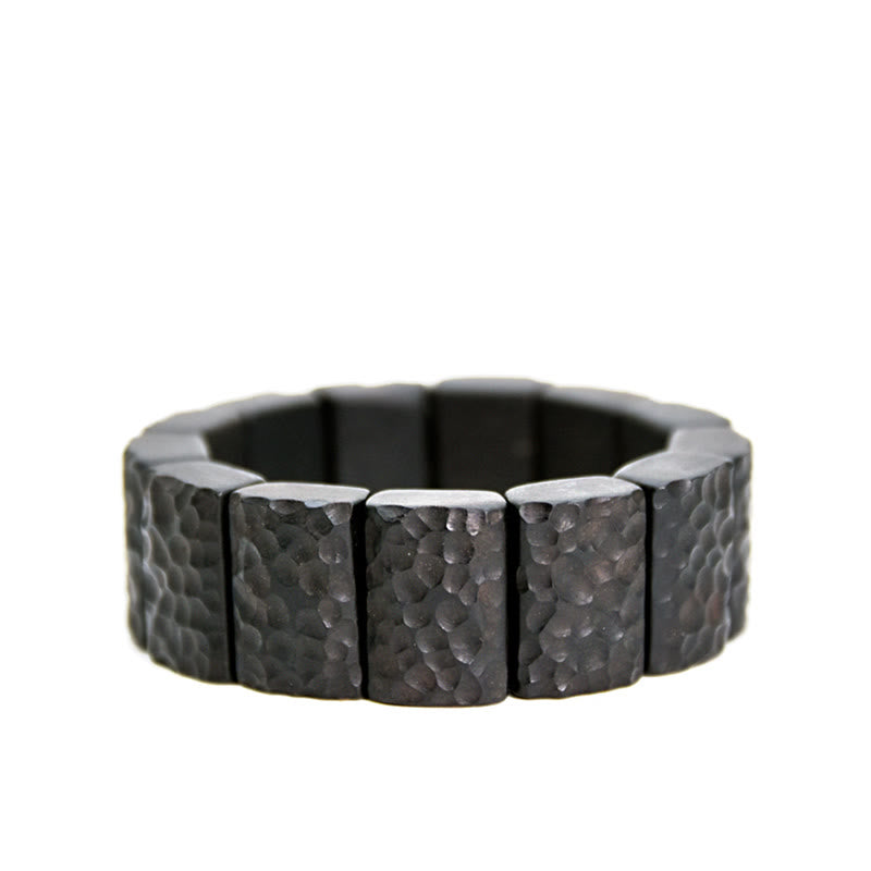 Buddha Stones Vintage Ebony Wood Texture Peace Couple Bracelet Bracelet BS 8