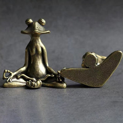 Buddha Stones Mini Small Frog Turtle Koi Fish Snail Crab Copper Wealth Home Decoration Decorations BS 7