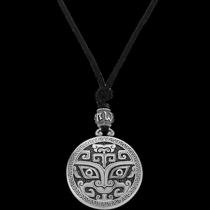 Buddha Stones Lucky FengShui Mythological Creature Taotie Wealth Necklace Pendant Necklaces & Pendants BS 5