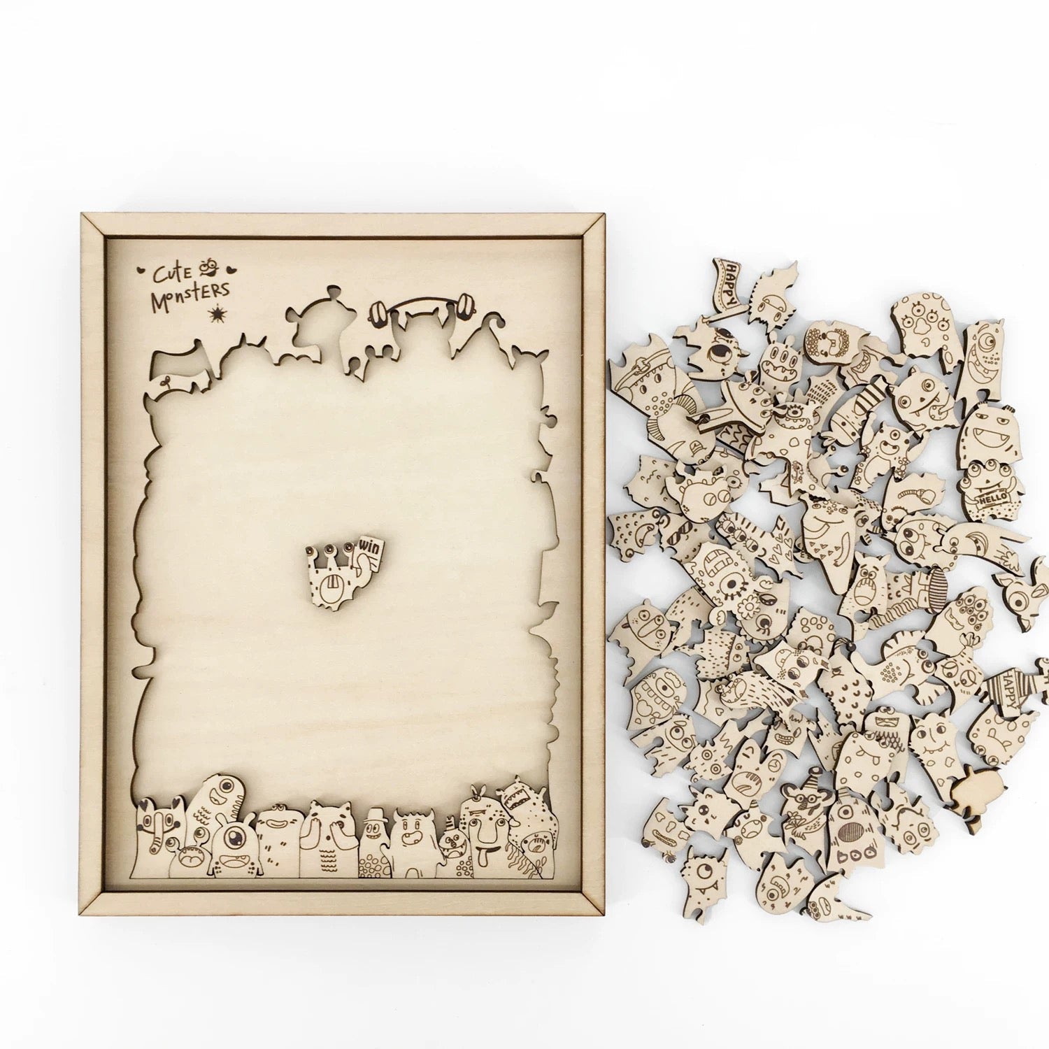 Fidtoy 100 Gatos Rompecabezas de Madera – Rompecabezas Creativo y Educativo en Forma de Gato para Niños y Adultos