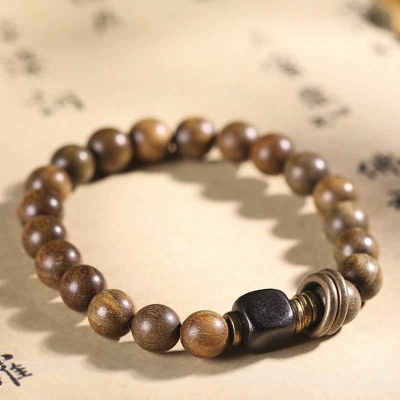 Buddha Stones Tibetan Green Sandalwood Crystal Soothing Peace Bracelet Bracelet BS 8