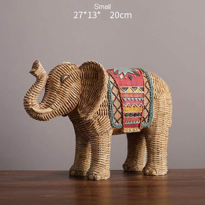 Buddha Stones Elephant Resin Wisdom Wealth Home Decoration Decorations BS Small