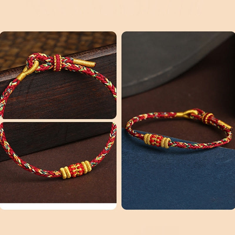Buddha Stones Handmade Colorful Rope King Kong Knot Braided Luck Bracelet - image 8