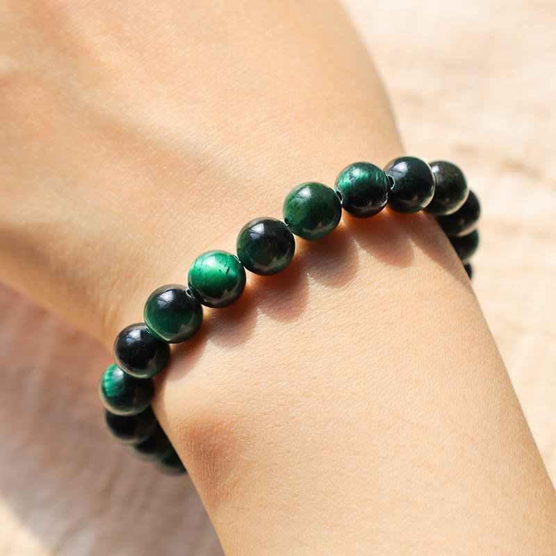 Bracelet de guérison énergétique Foviel en œil de tigre