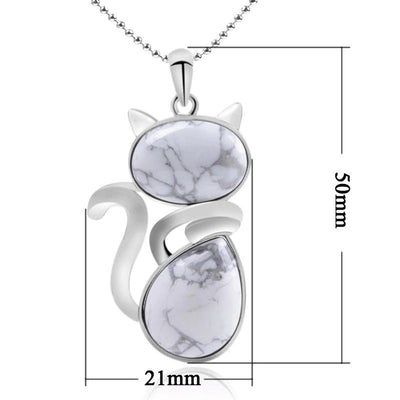 Buddha Stones Cat Pattern Natural Crystal Protection Necklace Pendant - image 22