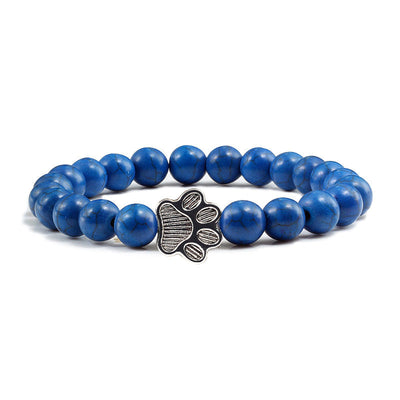 Buddha Stones “Save A Dog” Stone Bracelet - Dark Blue Beads - image 12