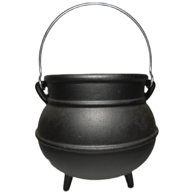 Buddha Stones Cast Iron Cauldron Prayer Altar Burning Holder Incense Sage Smudging Rituals Use Items Prayer Altar BS Extra Large Incense Burner 24*23.0cm
