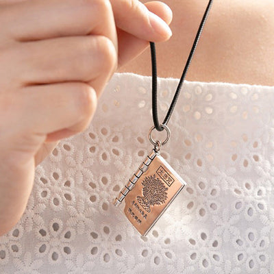 Foviel 990 Sterling Silber Herz Sutra Großes Mitgefühl Shurangama Mantra Lotus Vajra Friedens Halskette Anhänger