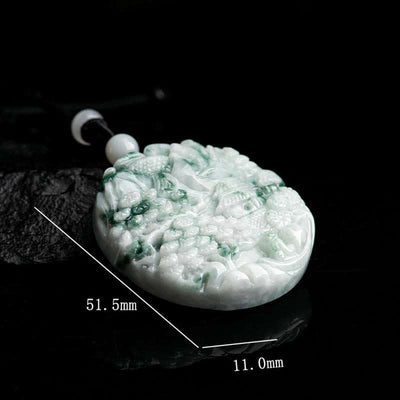 Buddha Stones Mountain Landscape Jade Abundance String Necklace Necklaces & Pendants BS 11