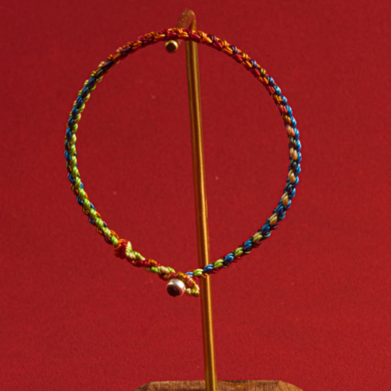 Buddha Stones "May you be blessed with peace and safety in all four seasons" Lucky Multicolored Bracelet Bracelet BS 9