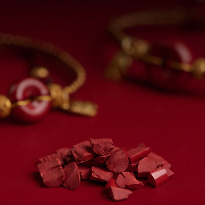 Buddha Stones Natural Cinnabar Peace Buckle Fu Character Charm Blessing Braided Bracelet Bracelet BS 4