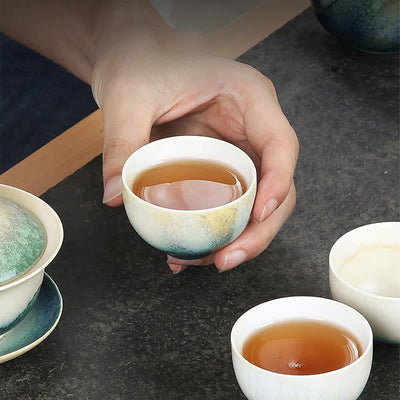 Buddha Stones Creative Green Ceramic Teacup Kung Fu Tea Cups Cup BS 16