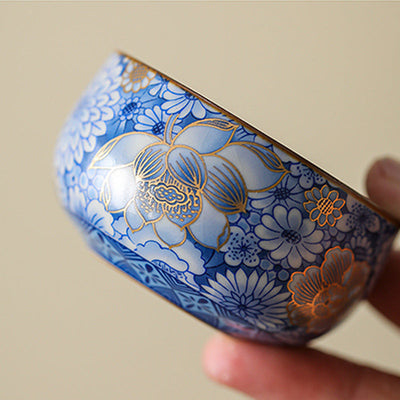 Buddha Stones Lotus Chrysanthemum Plum Blossom Flower Teacup Kung Fu Tea Cup Teapot Cup BS 3