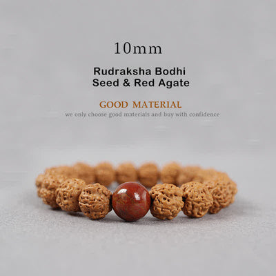 Buddhastoneshop Tibet Rudraksha Bodhi Seed Dzi Bead Amber Turquoise Wealth Bracelet