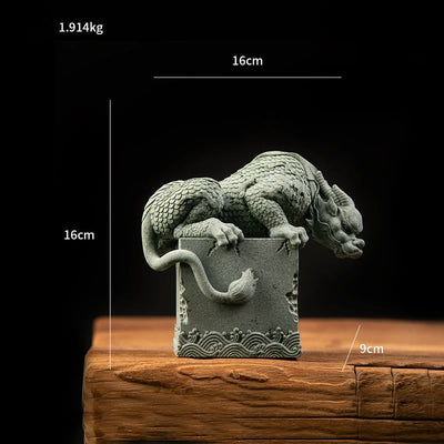 Buddha Stones Feng Shui Standing Sitting Dragon Success Luck Home Decoration Decorations BS 20