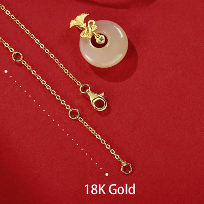 Buddha Stones 925 Sterling Silver Natural Hetian Jade Carnation Flower Prosperity Necklace Pendant Necklaces & Pendants BS 6