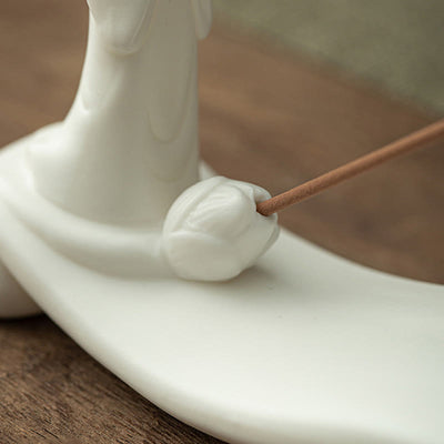 Buddha Stones Buddha Monk Ceramic Sea Wave Mountain Blessing Incense Burner Decoration Incense Burner BS 11