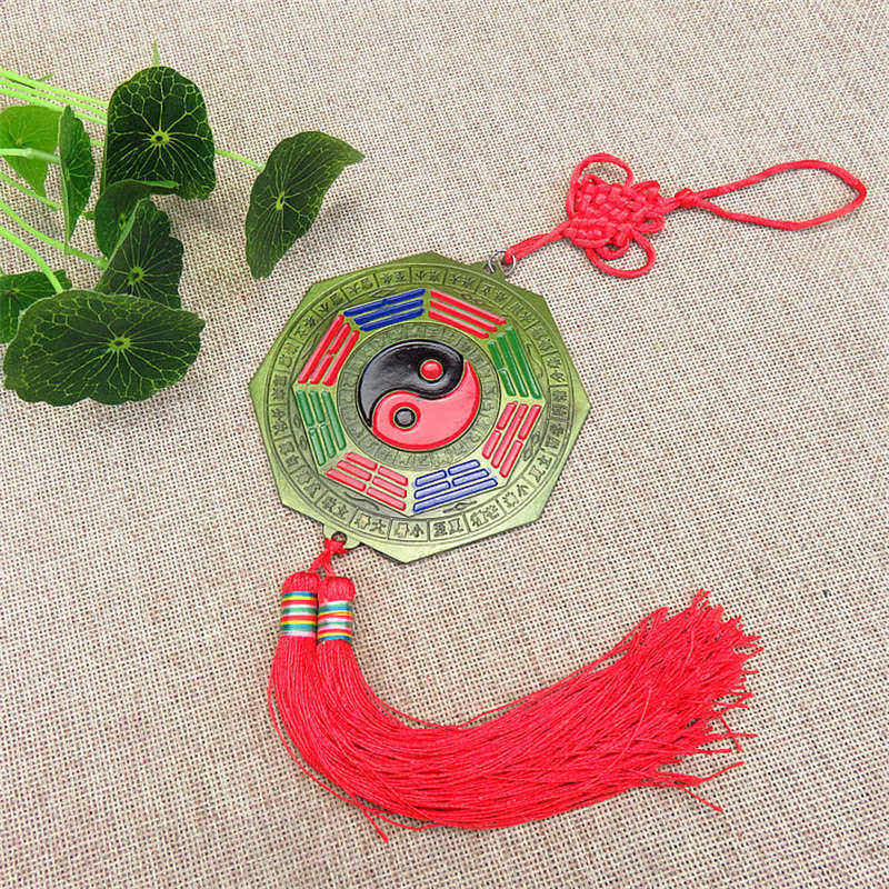 Buddha Stones Feng Shui Bagua Map Chinese Knotting Harmony Energy Map Mirror Bagua Map BS 18