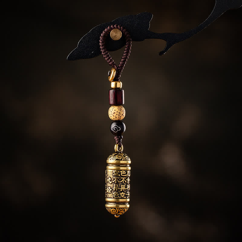 Buddha Stones Heart Sutra Copper Key Chain Key Chain BS 2