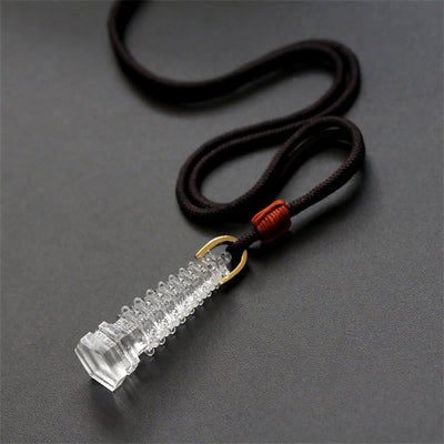 Buddha Stones Liuli Ancient Pagoda Wisdom Necklace Necklaces & Pendants BS 22