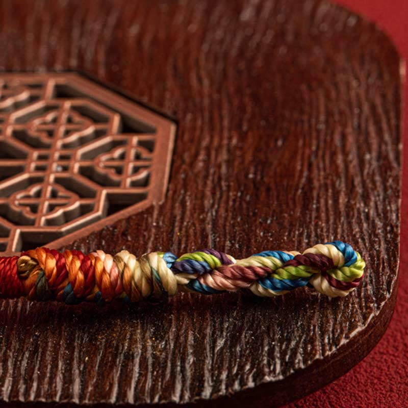 Buddha Stones "May you be healthy and happy" Lucky Multicolored Bracelet - image 4