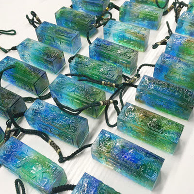 Buddha Stones Feng Shui Handmade Liuli Crystal Art Piece Home Office Decoration Decorations BS 16
