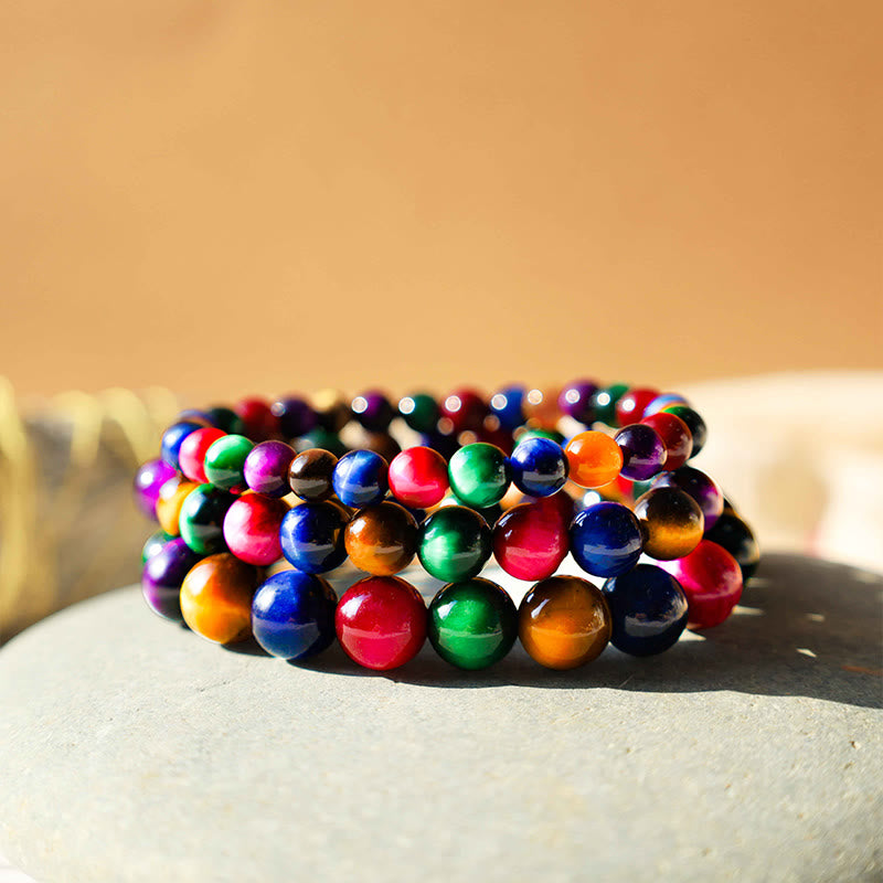 Bracelet Foviel en œil de tigre, résolution et courage